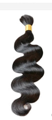 Double Drawn Body Wave Bulk Human Hair