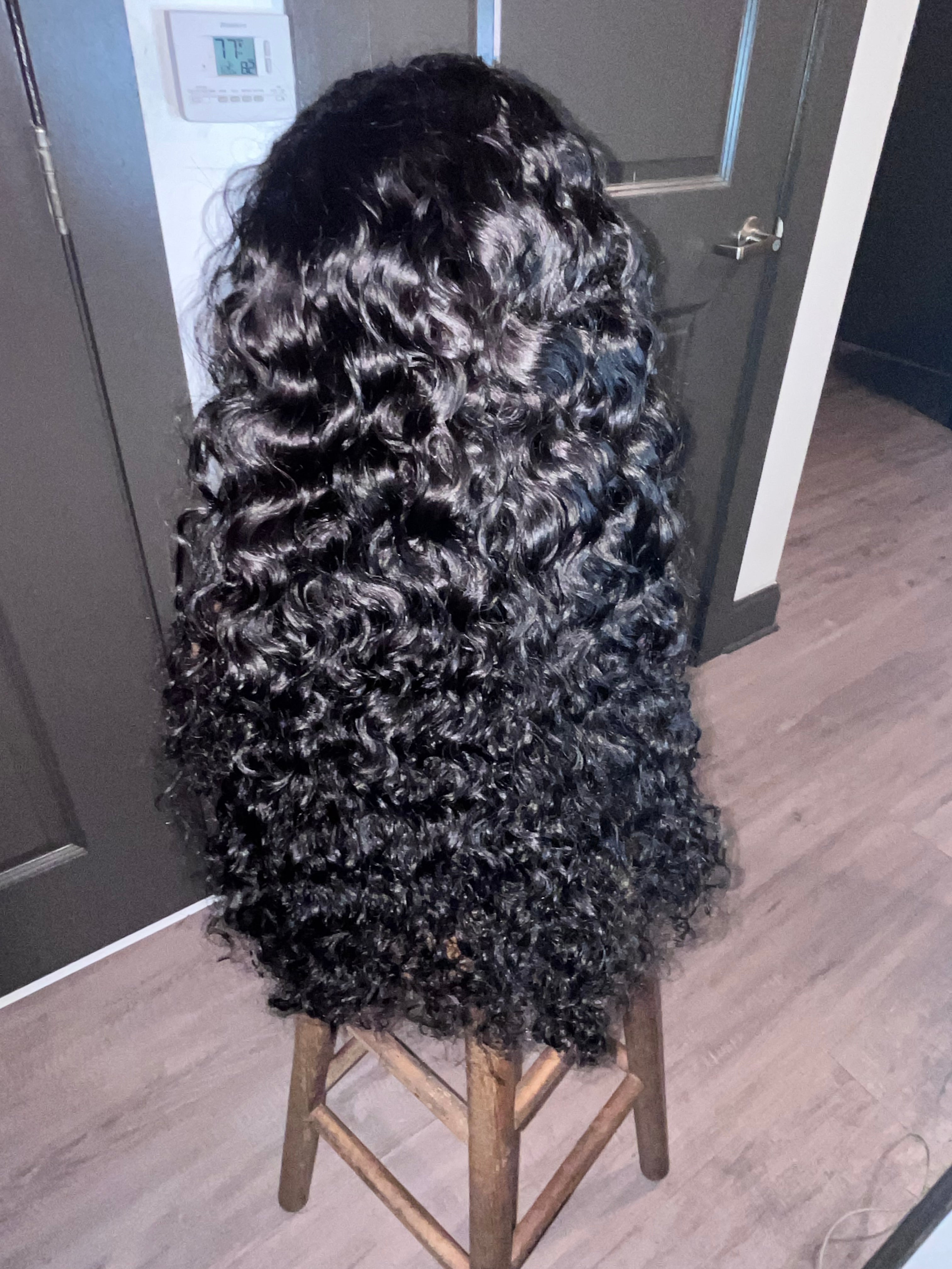 10A Transparent Lace 13x6 Lace Front Water Wave Wig