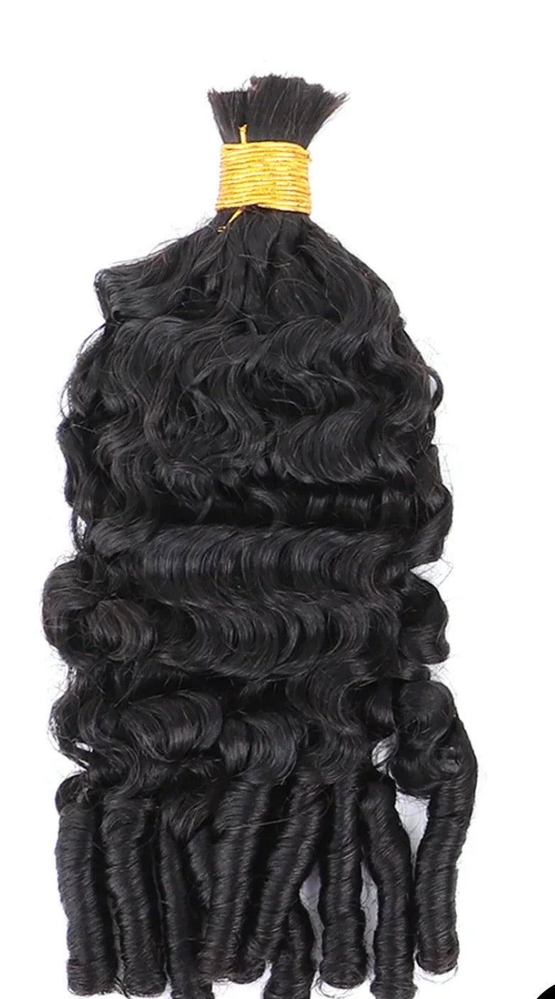 Double Drawn Burmese Curl Bulk Human Hair