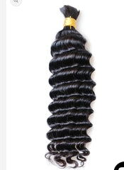 Double Drawn Deep Wave Bulk Human Hair