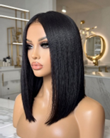 5X5 STRAIGHT BOB TRANSPARENT LACE (150% DENSITY)